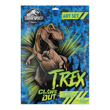 Jurassic World T-Rex Coloring Book, 24 Sheets