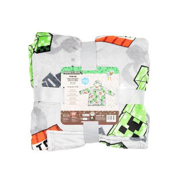 Minecraft Kids Fleece Hoodie Blanket Sweater, 7-14 years