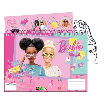 Tekenblok Barbie, 40 Vellen incl. Stickers