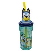 Straw cup Bluey 3D Figure, 360ml