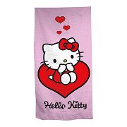 Hello Kitty Beach Towel Heart - 70x140 cm