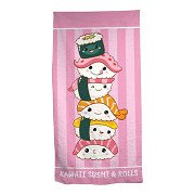 Kawaii Sushi & Rolls Beach Towel - 70x140 cm
