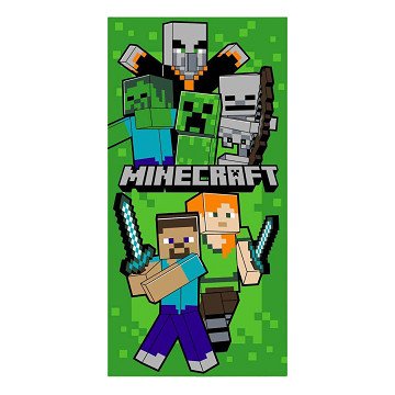 Minecraft Beach Towel Green - 70x140 cm