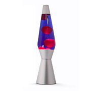 Lavalamp Zilver/Rood/Paars, 40cm