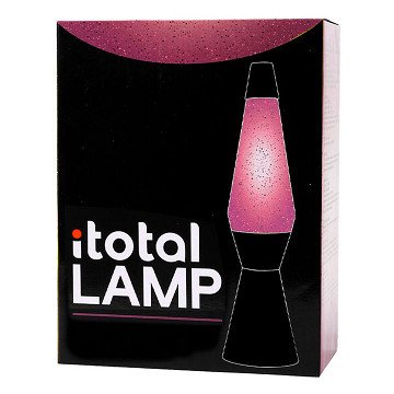 Lava Lamp Black/Pink Glitter, 40cm