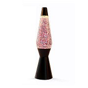 Lavalampe Schwarz/Pink Glitzer, 40cm