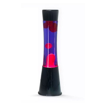 Lavalamp Zwart/Paars/Roze, 40cm