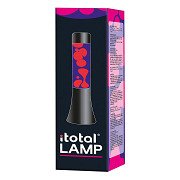 Lavalamp Zwart/Paars/Roze, 30cm