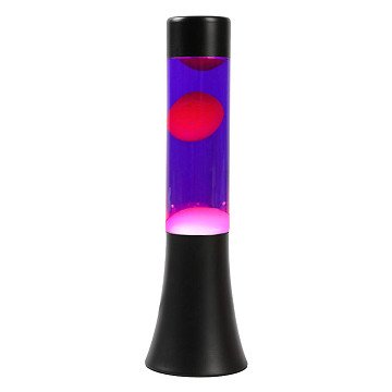 Lavalampe Schwarz/Lila/Pink, 30cm