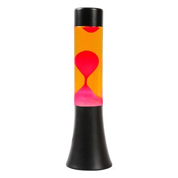 Lavalamp Zwart/Oranje/Rood, 30cm