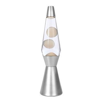 Lavalampe silber, 40cm
