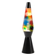 Lavalampe schwarz mit Regenbogen-Leuchteffekt