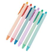 Erasable Ballpoint Pens, 6 Colors