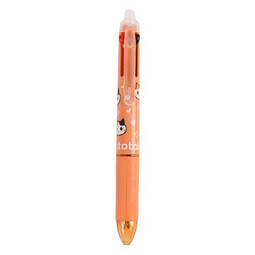 4in1 Erasable Multicolour Pen Orange Cat