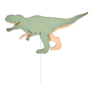 Van Tjalle en Jasper - Dino Wandlamp T-rex - Hout