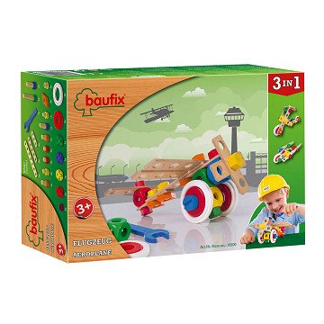 Baufix Airplane Wooden Construction Kit, 37 pcs.