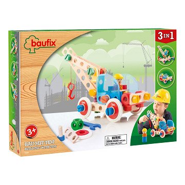 Baufix Bouwen met Tim Houten Constructieset, 80 dlg.