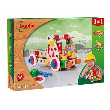 Baufix Holzbaukasten, 95-tlg.
