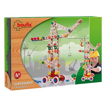 Baufix Super Crane Wooden Construction Set, 158 pcs.