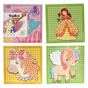 PlayMais Mosaic Cards Decorating Girls Set, 24 pcs.