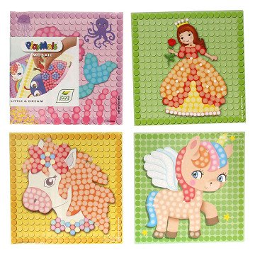 PlayMais Mosaic Cards Decorating Girls Set, 24 pcs.