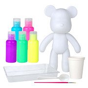 Large Marble Look Bear Casting Set - incl 5 Neon Paint Colors