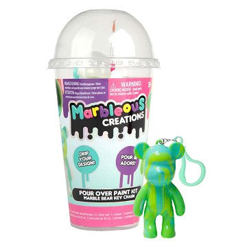 Marble Look Bear Casting Set with Keychain