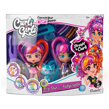 Silverlit Curli Girls Twin Set - Julli, Jolli & kitty Skye