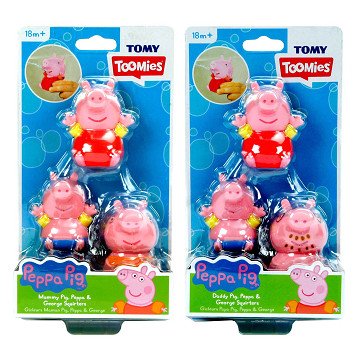 Tomy Peppa Pig Figuren Wassersprüher, 3 Stück.