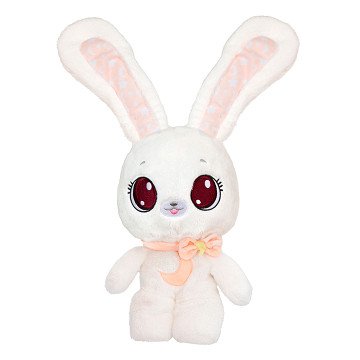 Peekapets Peekaboo Soft Toy Bunny White Peach Pink with Sound