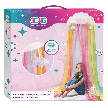 Make it Real Rainbow Mosquito Net with Clouds