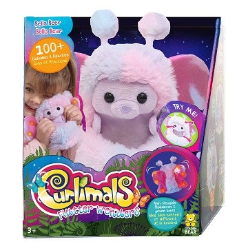 Curlimals Flutter Wonders Pink Interactive Soft Toy