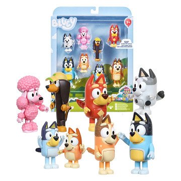 Bluey Play Figures Family & Friends, 8 pcs.