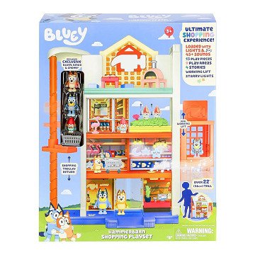 Bluey Hammerbarn Shopping Mall Playset with Light and Sound