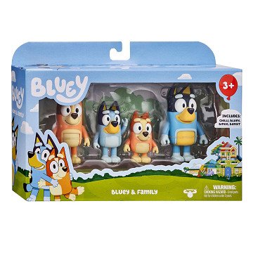 Bluey Family Toy Figures, 4 pcs.