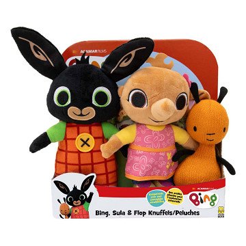 Bing, Sula & Flop knuffels, Set van 3