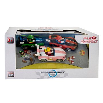 Super Mario Pull Back Cars, 3 parts.