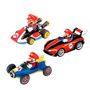 Super Mario Pull Back Race Cars, 3 parts.