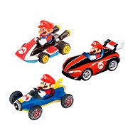 Super Mario Pull back Rennwagen, 3dlg.