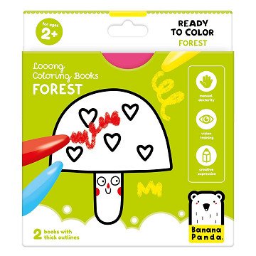 Banana Panda - Kleurboekje Klaar om Het Bos te Tekenen