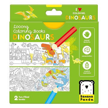 Banana Panda - Kleurboekje Ik Hou van Kleurplaten met Dinosaurussen 