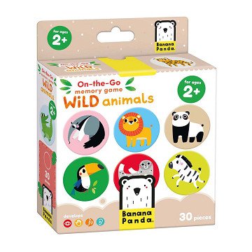Banana Panda - Memory -Spiel für unterwegs Wilde Tiere - 30-tlg.