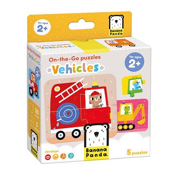 Banana Panda – Puzzle-Fahrzeuge für unterwegs – 16-tlg.