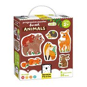 Banana Panda – Aufsteigende Puzzles Waldtiere – 33-tlg.