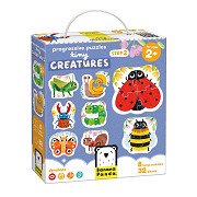 Banana Panda – Aufsteigende Puzzles mit kleinen Tieren – 8 Puzzles