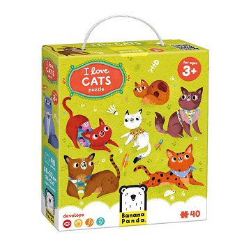 Banana Panda – Ich liebe Katzen-Puzzle – 60 Teile.