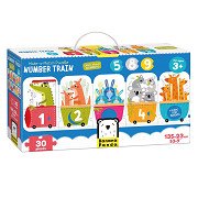 Banana Panda – Zugpuzzle mit passenden Zahlen – 30 Teile.