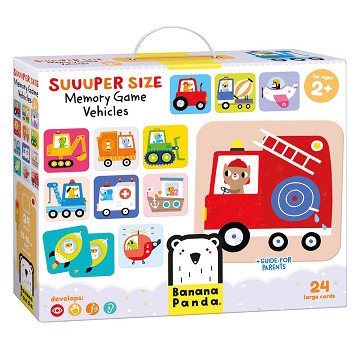 Banana Panda - Grote Memory Spel Voertuigen - 24st.