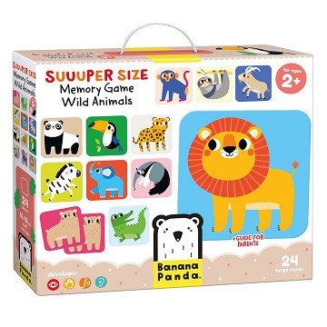 Banana Panda - Grote Memory Spel Wilde Dieren - 24st.