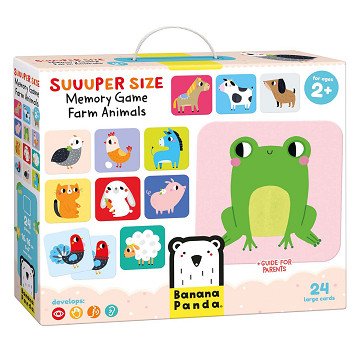 Banana Panda - Grote Memory Spel Boerderijdieren - 24st.